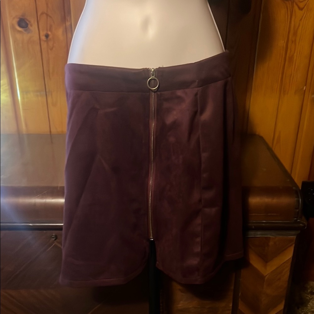 Purple Zip-Front Skirt-young women’s, size xs, purple